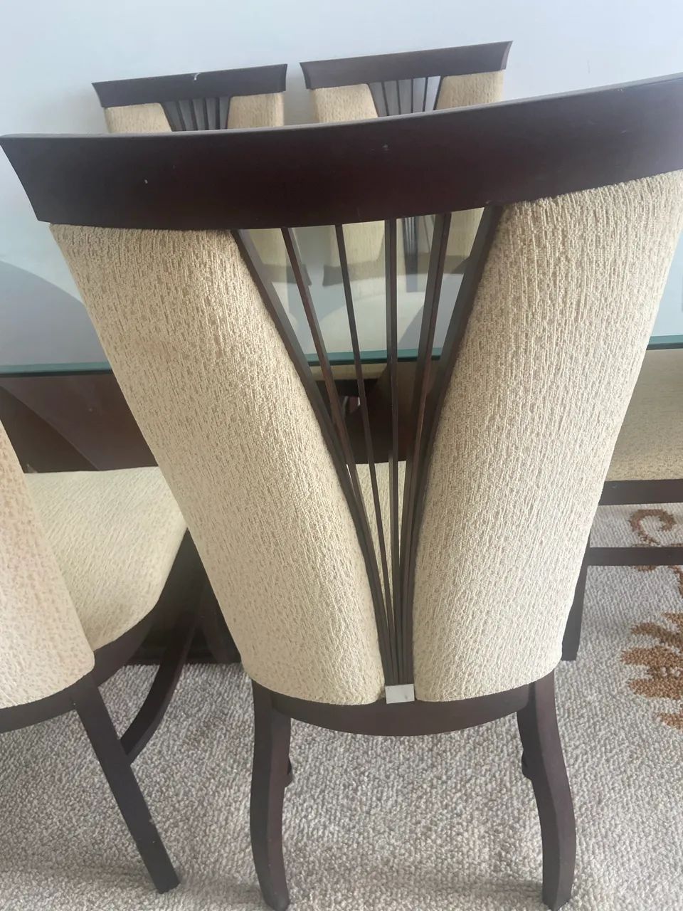 Mesa em madeira com tampo de vidro  - Foto 3