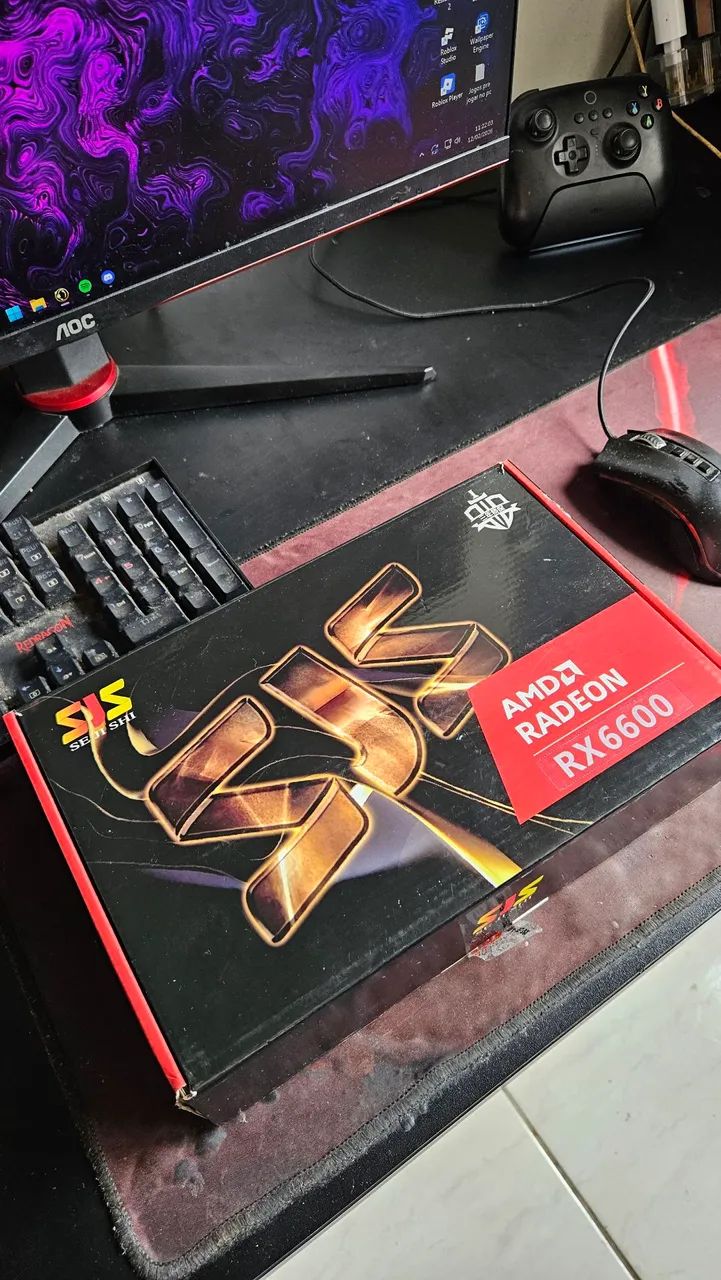 Placa de Vídeo AMD Radeon RX 6600 8GB GDDR6 SJS - IMPECÁVEL C/ CAIXA - Foto 6