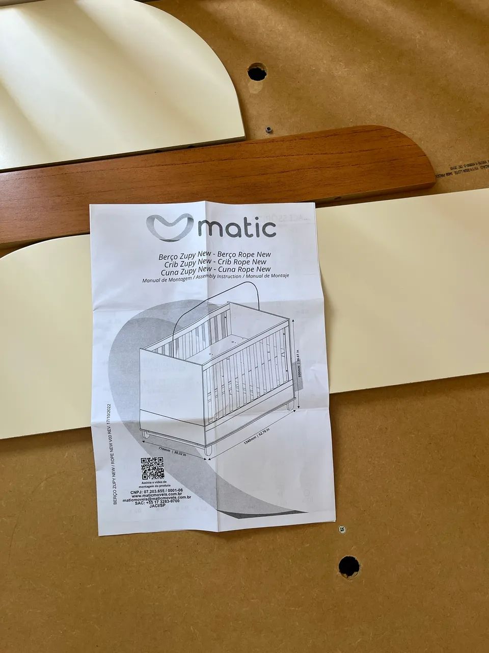 BERÇO INFANTIL MATIC 100% MDF + COLCHÃO  - Foto 2