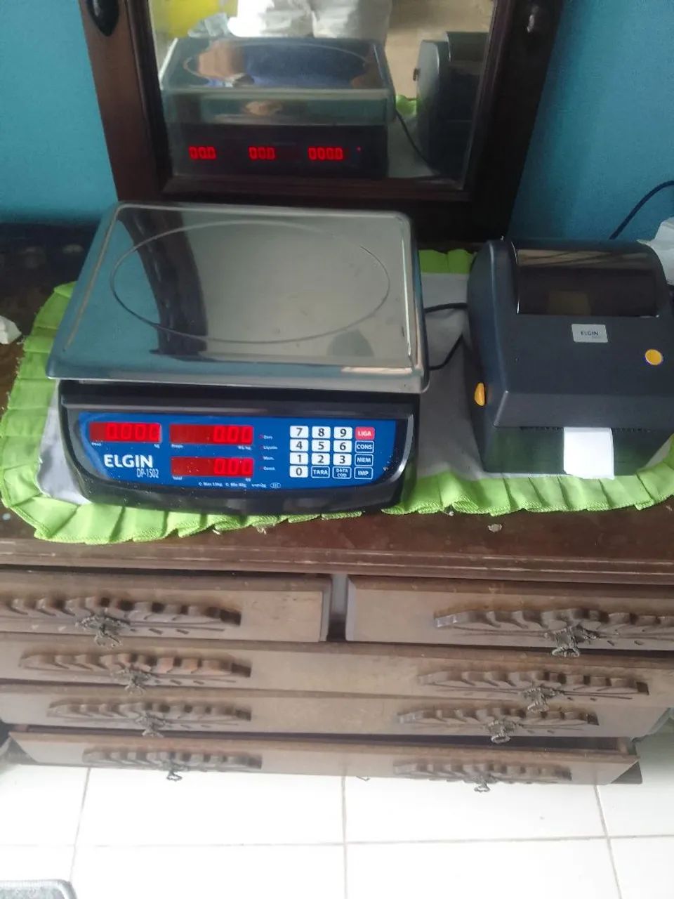 Balança com impressora capacidade 15kg