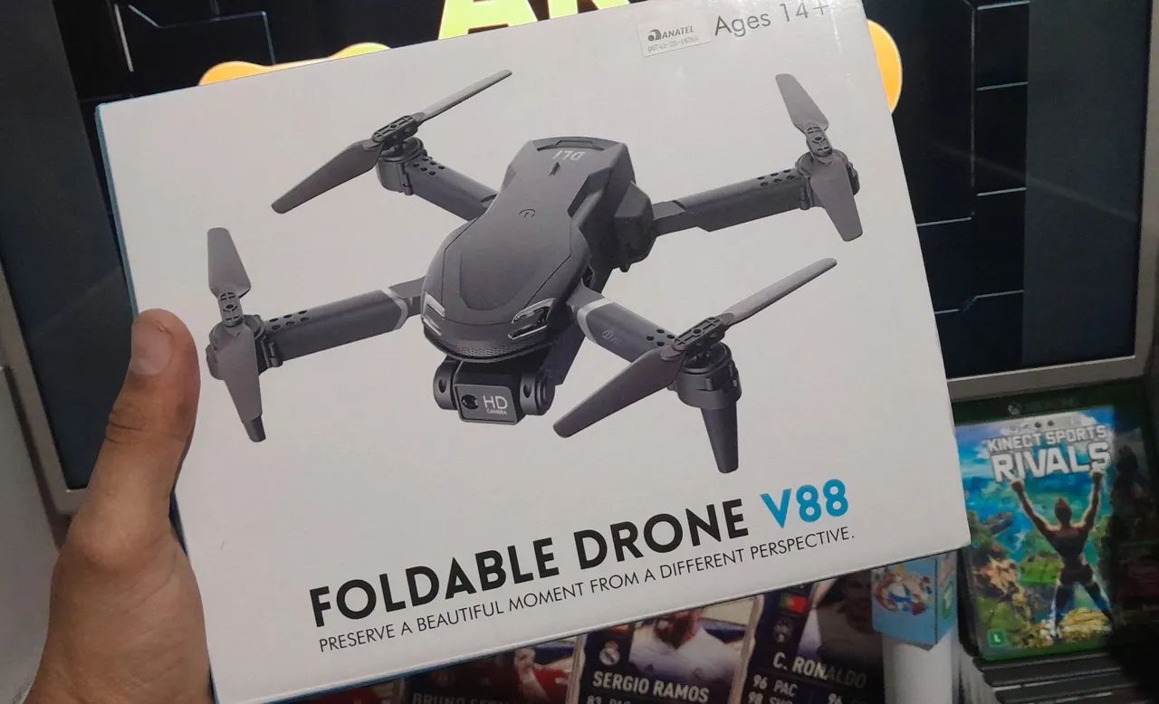 Drone V88 8k câmera dupla para evitar obstáculos 