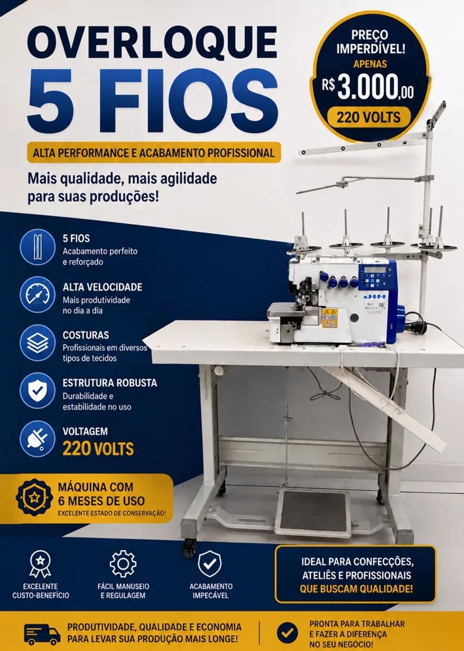 Cinco fios novíssima 