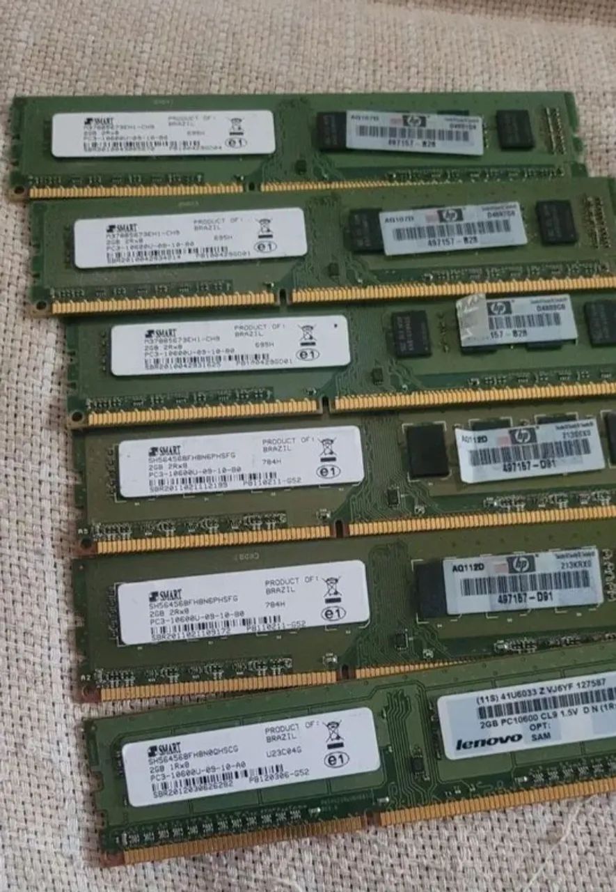 Memórias Smart ddr3 de 2gb