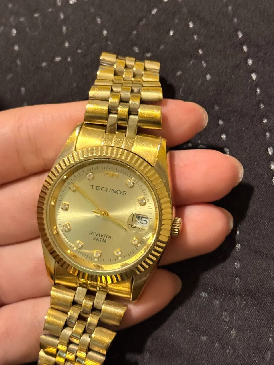 Relógio Technos Riviera Dourado - Detalhes em Cristais