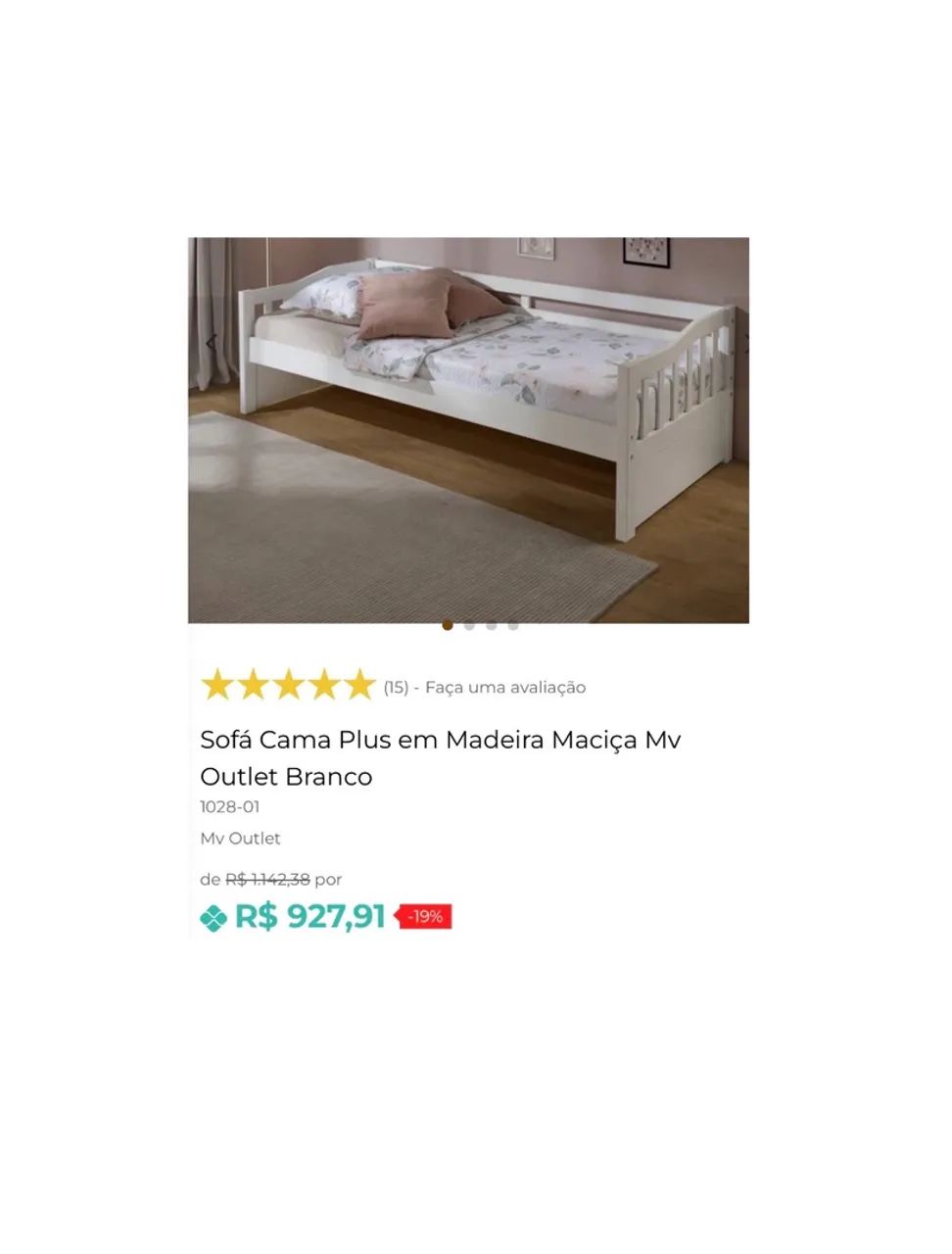 Cama solteiro em madeira maciça + colchão  - Foto 4