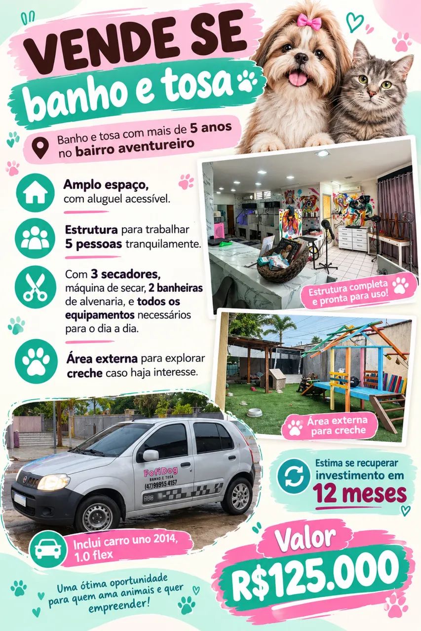 Vendo banho e tosa 
