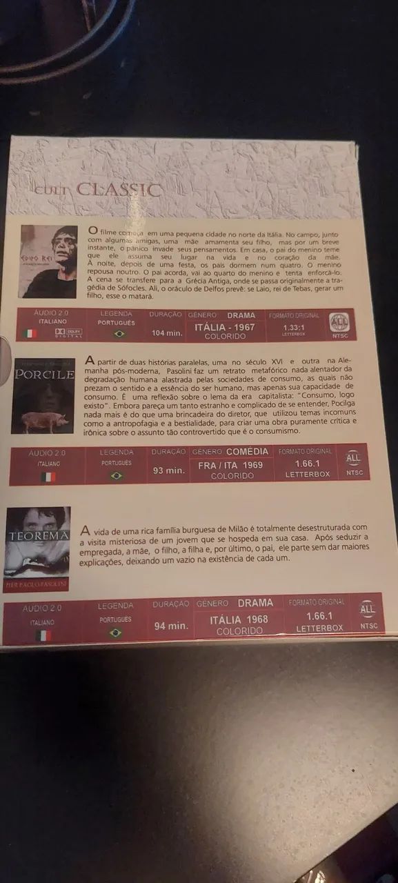 Dvd Trilogia Pier Paolo Pasolini - Foto 3