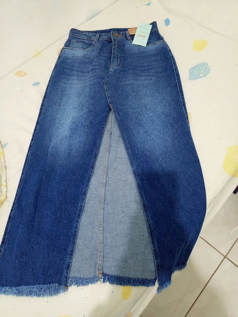 Saia longa jeans 