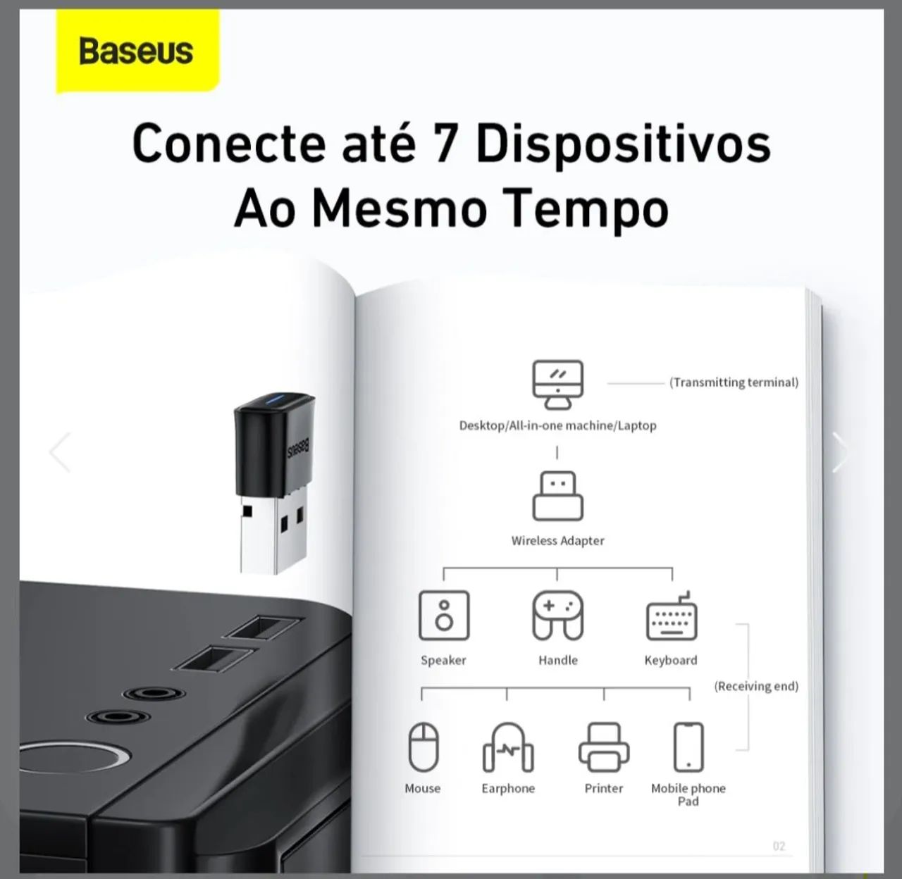 Adpatador Bluetooth Baseus - Foto 2