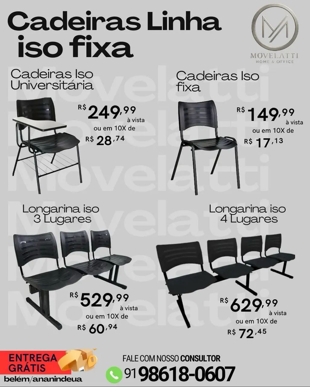 Cadeira ISO fixa 