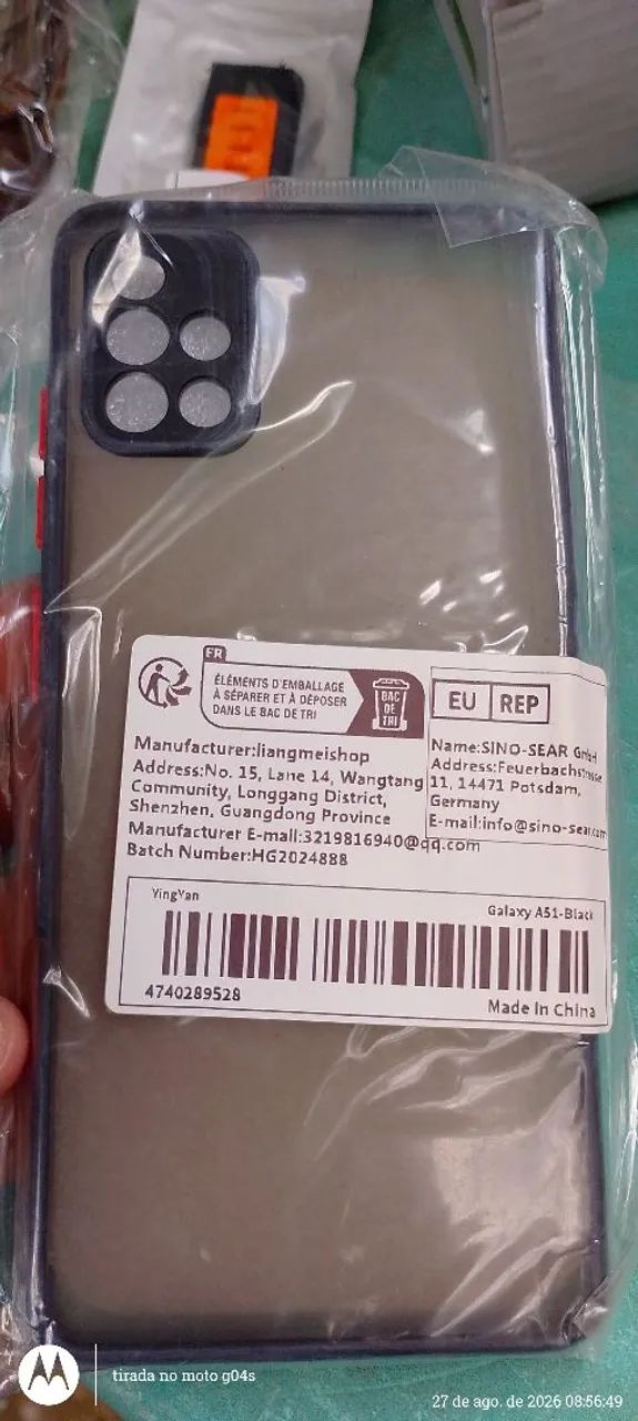 Capinha de celular Galaxy A51 Black 