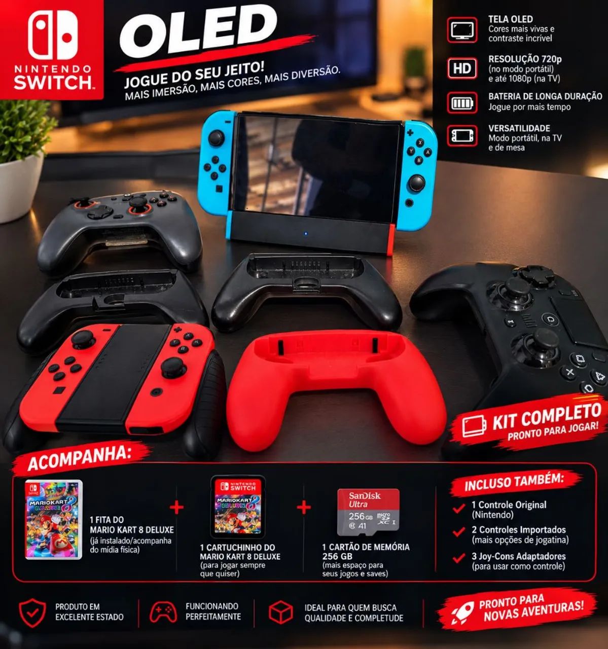 Nintendo switch OLED desbloqueado 