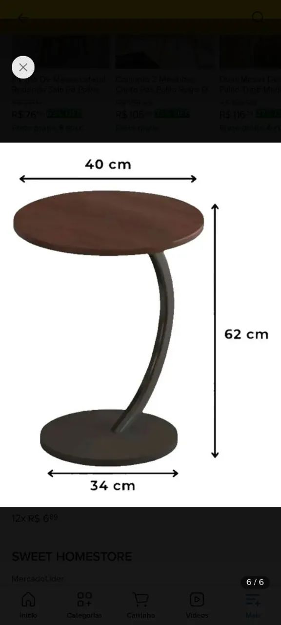 Mesa de canto redonda  - Foto 2