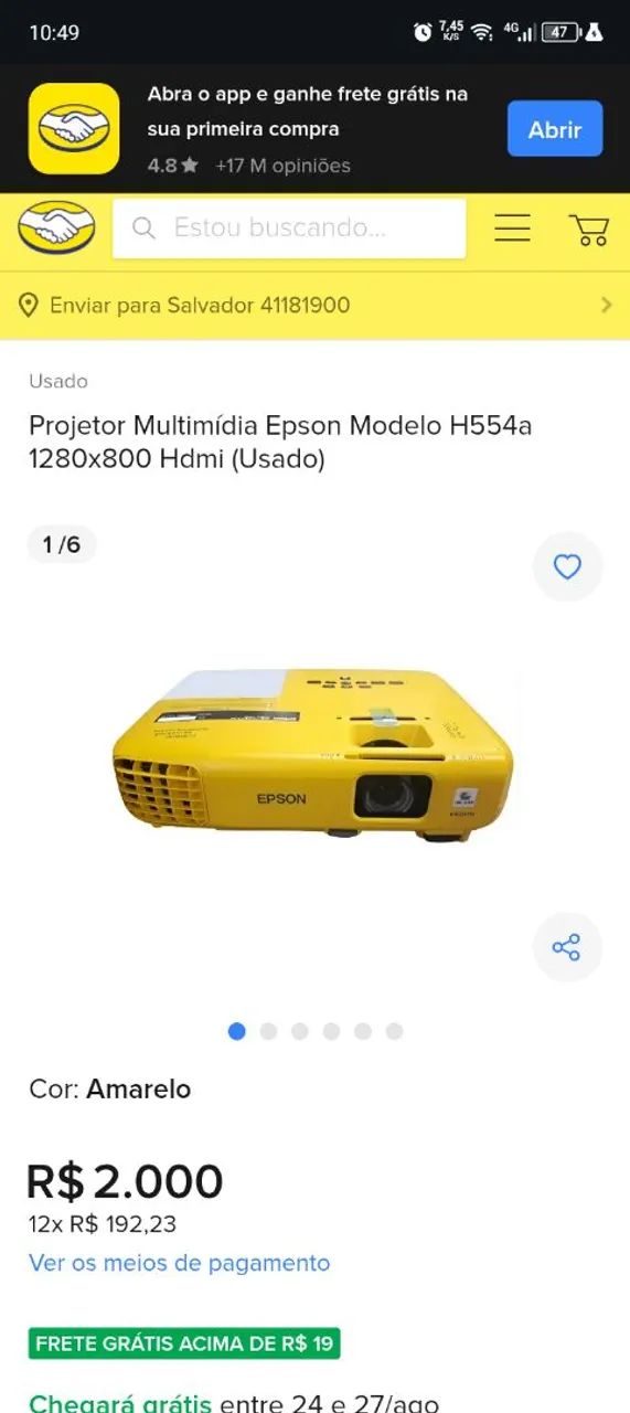 Vendo ou troco projetor epson 