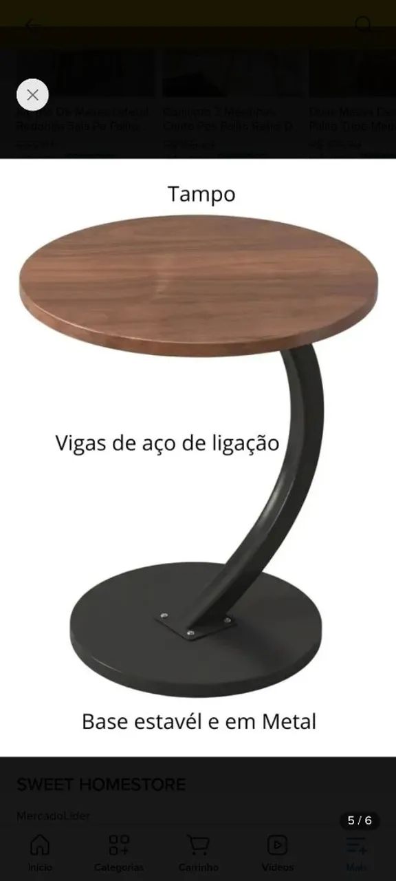 Mesa de canto redonda  - Foto 3