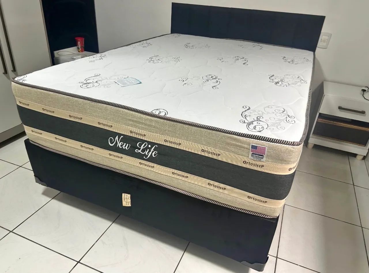 Cama box molas ensacadas casal mega oferta