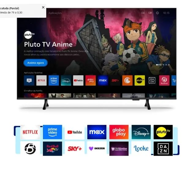 Smart TV 55" 4K Philips 55PUG7300 Titan OS Pixel Precise UHD semi nova