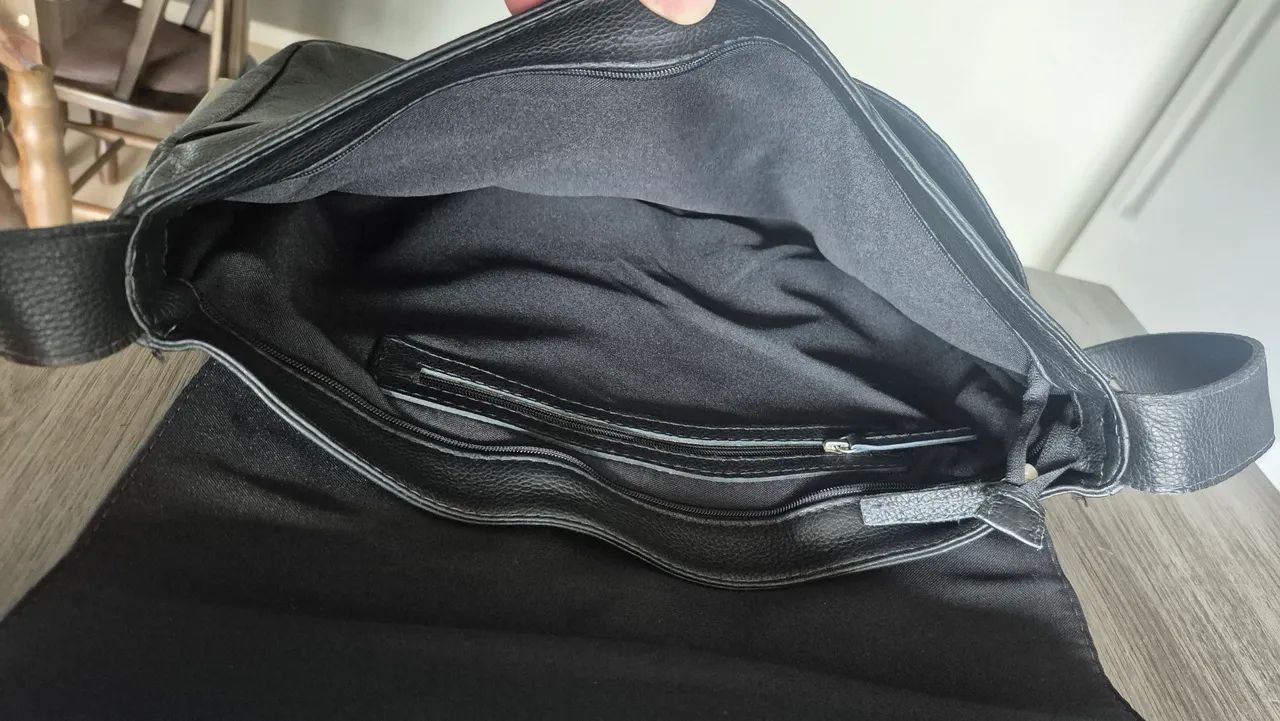 Bolsa carteiro em couro legítimo.  - Foto 4
