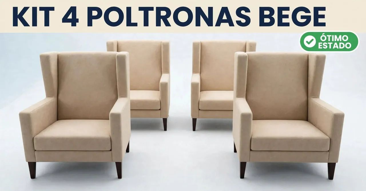 4 Poltronas vintage Century 