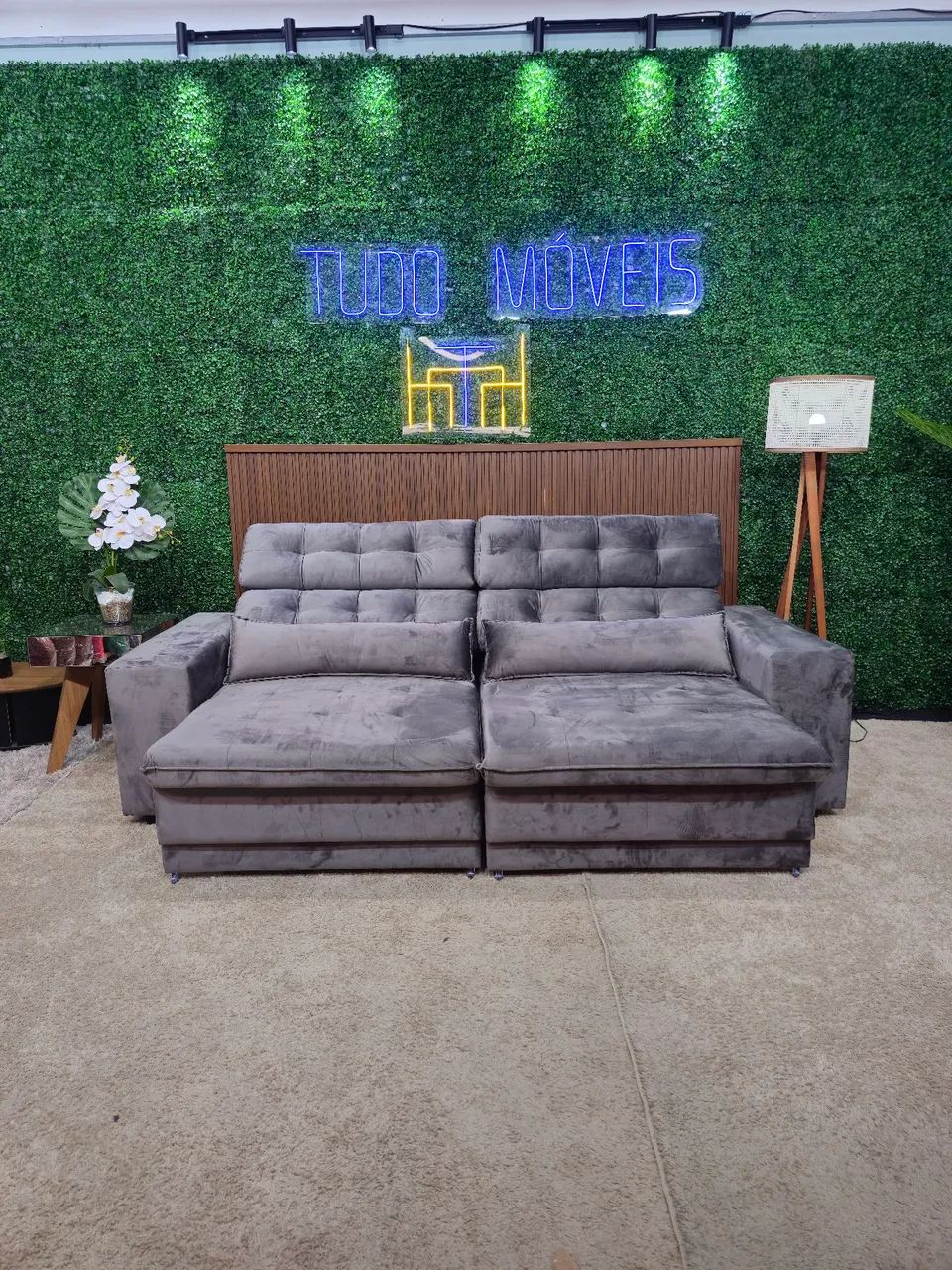 Sofa retrátil e reclinável 2,50 m com entrega no mesmo dia - Foto 2