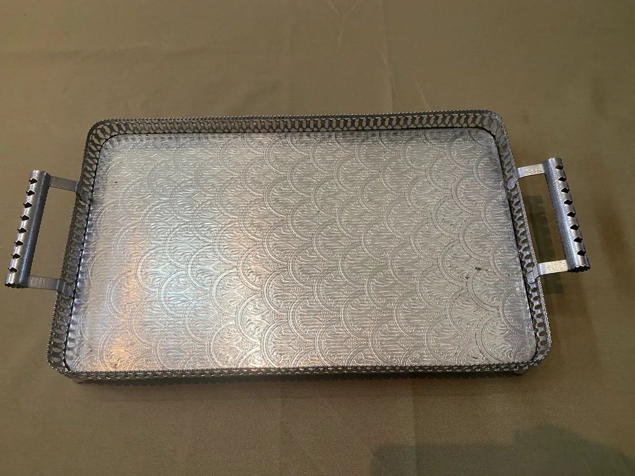 Bandeja Aço / Estanho Art Déco (Século XX) - Foto 2