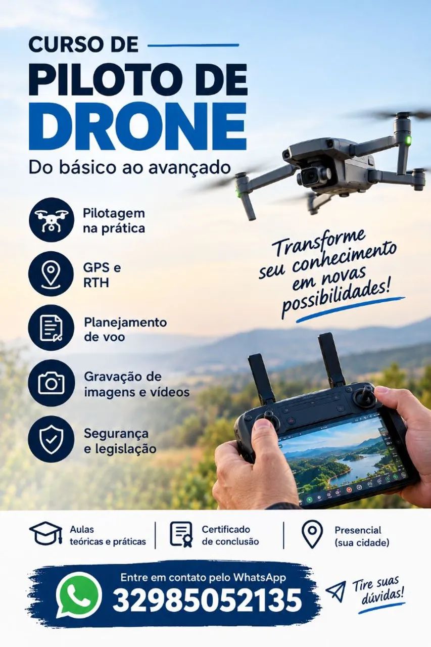 CURSO DE PILOTO DE DRONE E DRONE NA ENGENHARIA! ?<br> - Foto 2