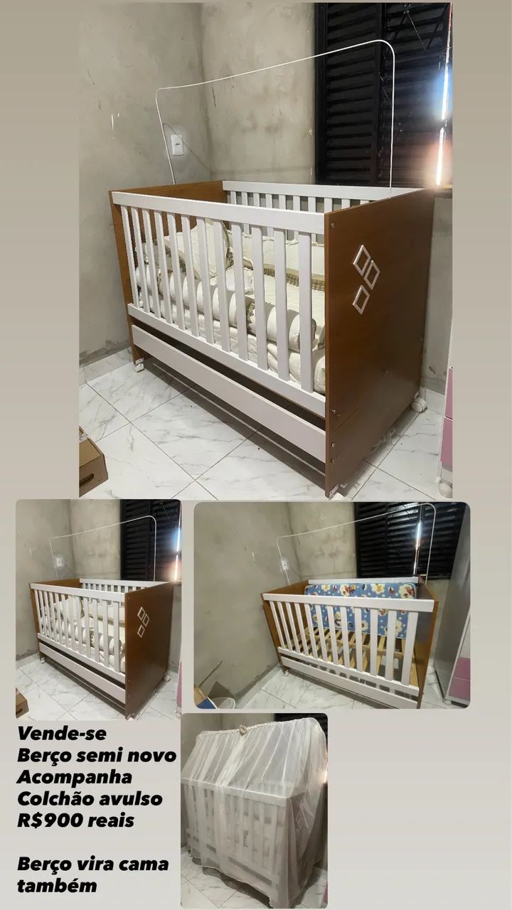 Vende-se berço com colchão 