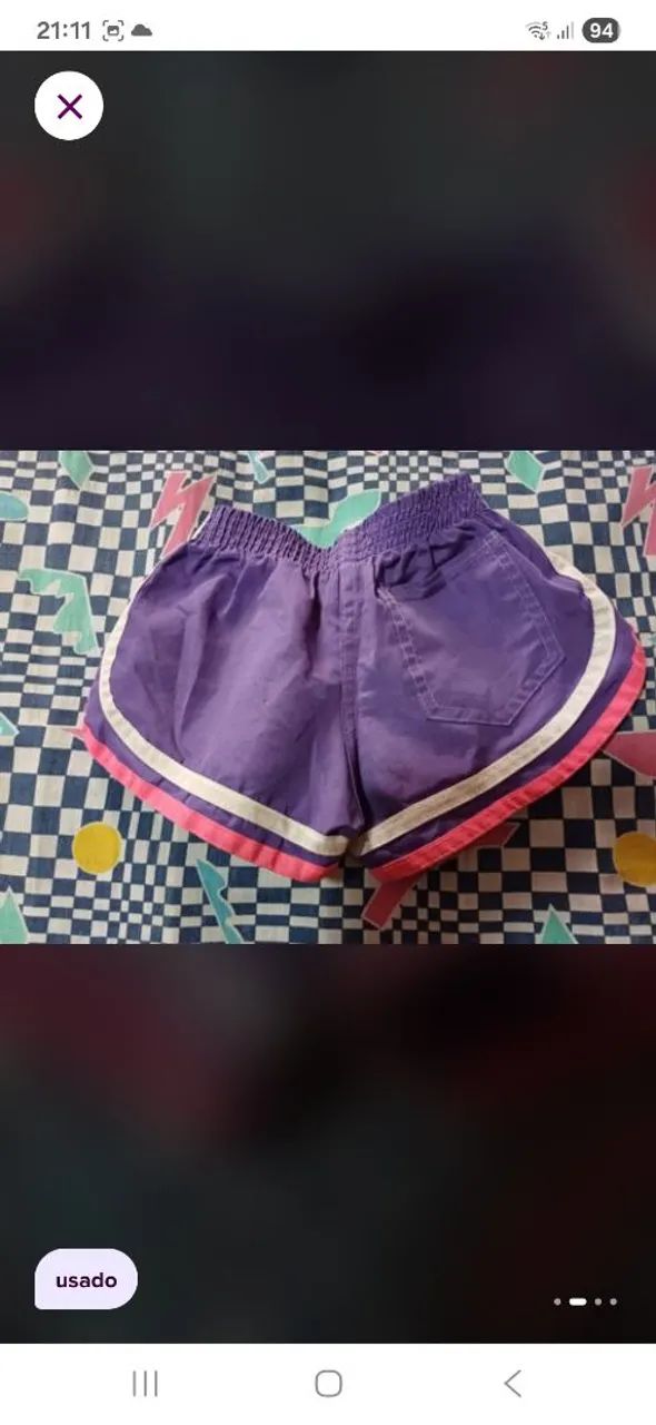 Short Jeans infantil Destroyed com Cinto de Corda  2 peças por  - Foto 5