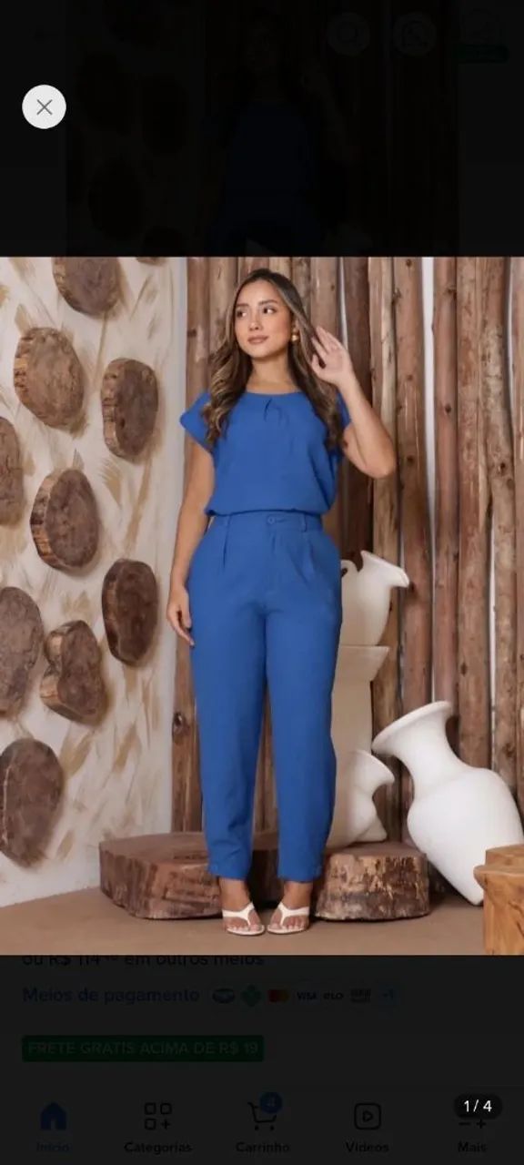 Conjunto alfaiataria azul royal