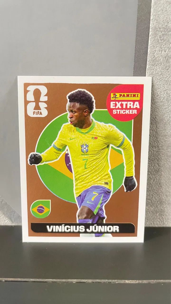 FIGURINHA EXTRA STICKER VINÍCIUS JÚNIOR BRONZE