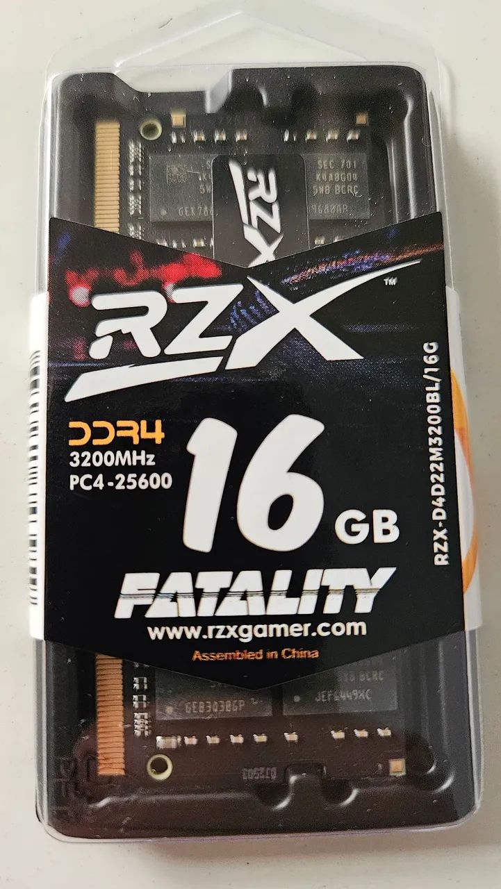 Memoria Ram Fantality RZX 16gb 2666MHz Ddr4 Pc4-2560 Para Notebook
