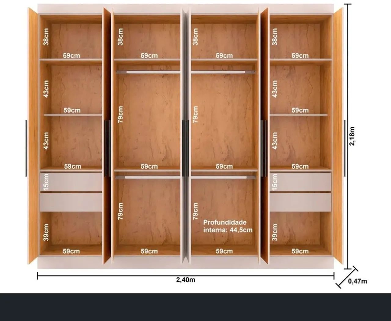 Guarda roupa 8 portas. - Foto 3