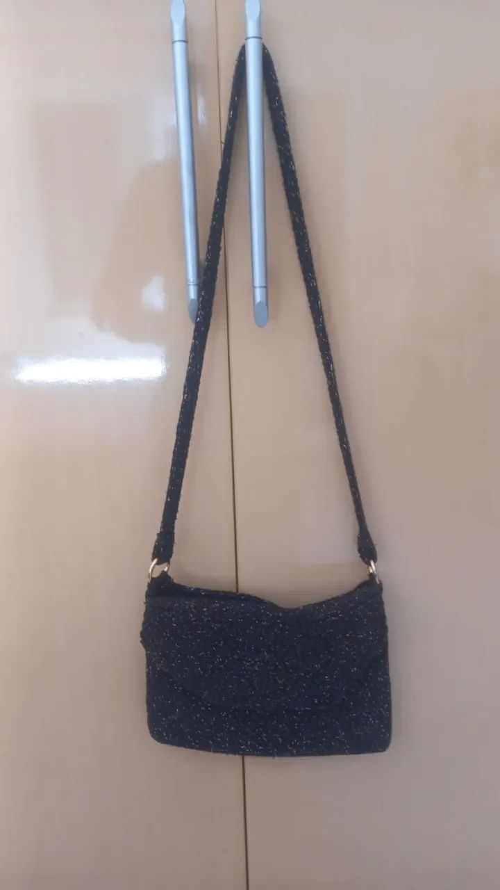 Bolsa feminina de tecido usada. - Foto 4