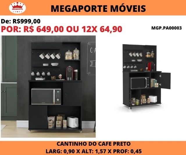 Aparador 2 Portas Canto do Café - Foto 2
