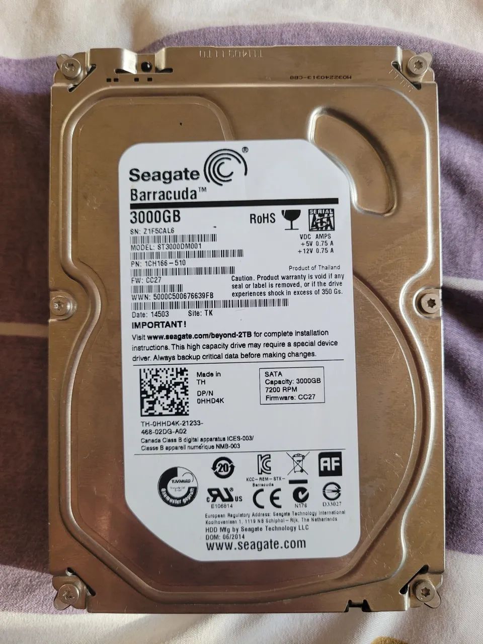 Hd Seagate Barracuda 7200rpm 3TB
