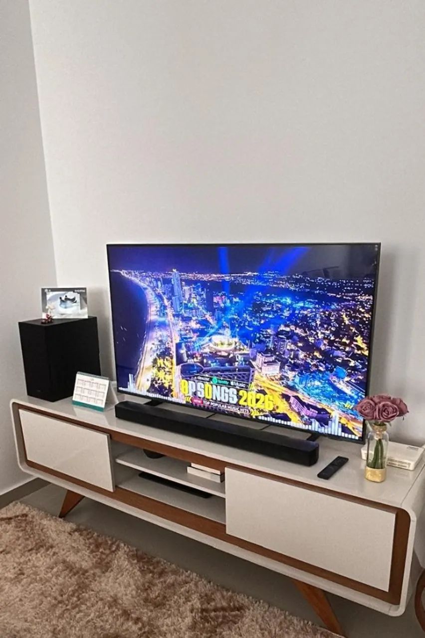  Rack 100% MDF (Design Moderno com Cantos Arredondados)