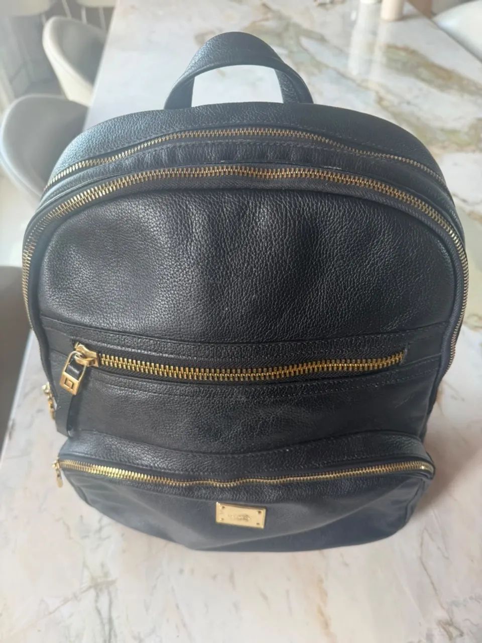 Mochila 100% couro genuíno LUZ DA LUA - Foto 4