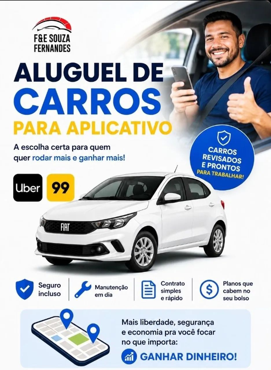Aluguel/ locação de veículos para APP