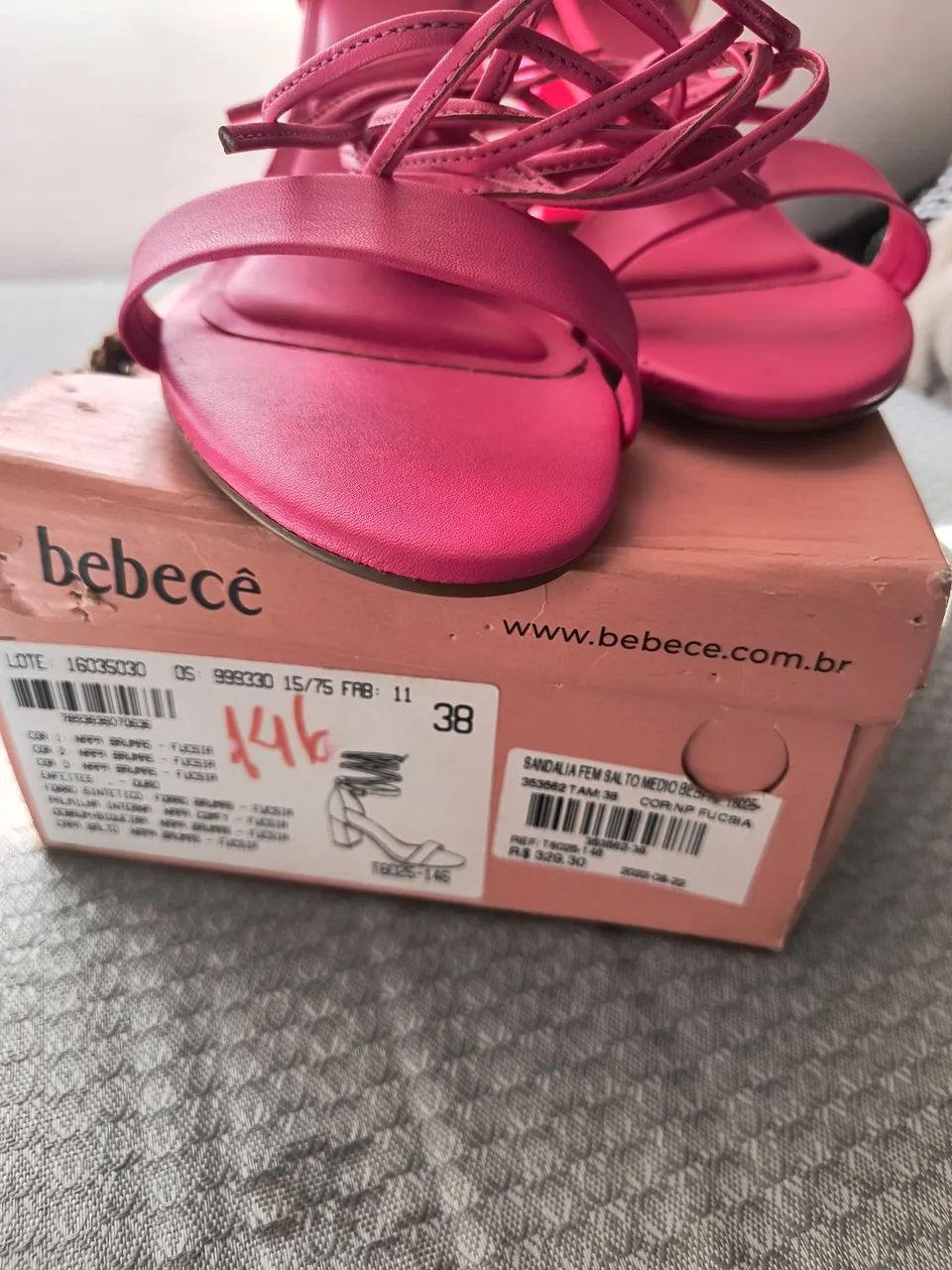 Sandália pink bebecê n°39 - Foto 3