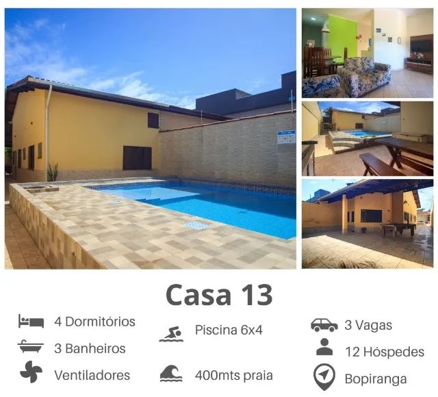 Casas Temporada Itanhaém - Piscina Aquecida, Churrasqueira,  Ar Condicionado - Foto 7