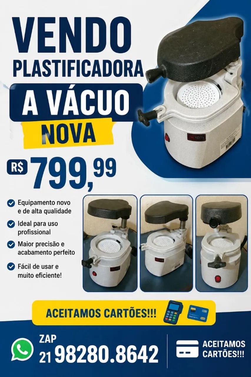 Plastificadora a Vácuo Prótese Dentária 