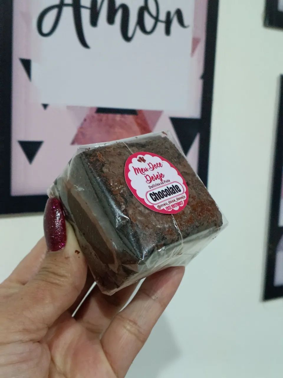 Brownies recheados 5x5 cm ATACADO