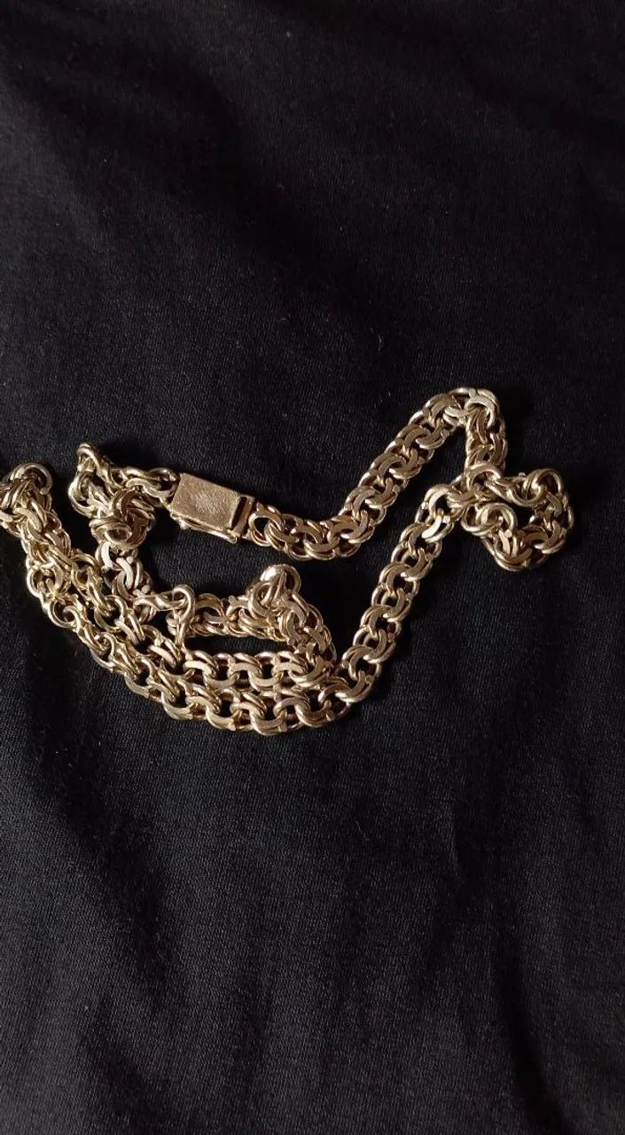 Corrente de Prata maciça 925 com banho em ouro vermeil 18k  - Foto 5