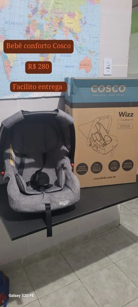 Bebê conforto cosco wizz seminovo 