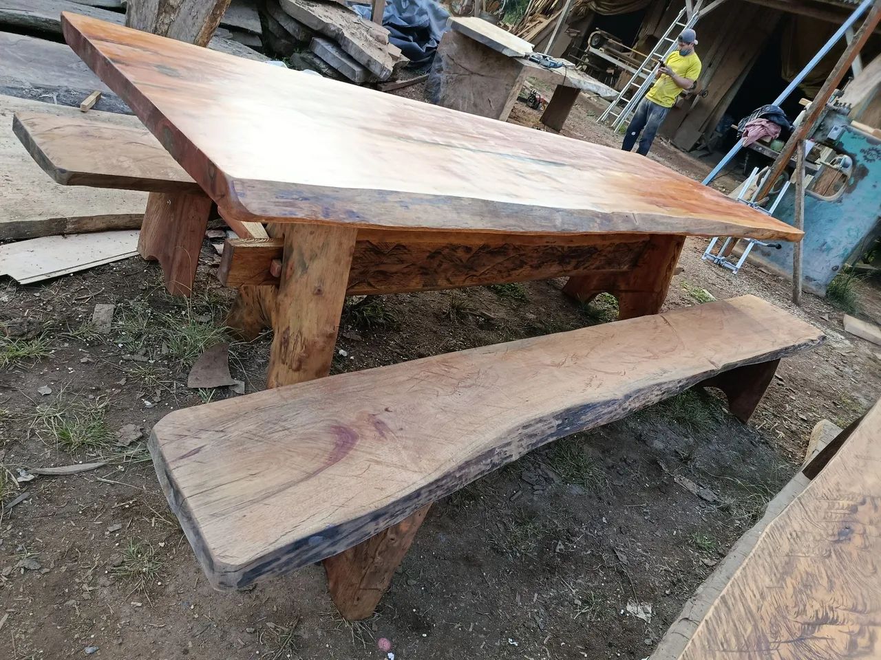 Mesa grande de madeira  - Foto 3