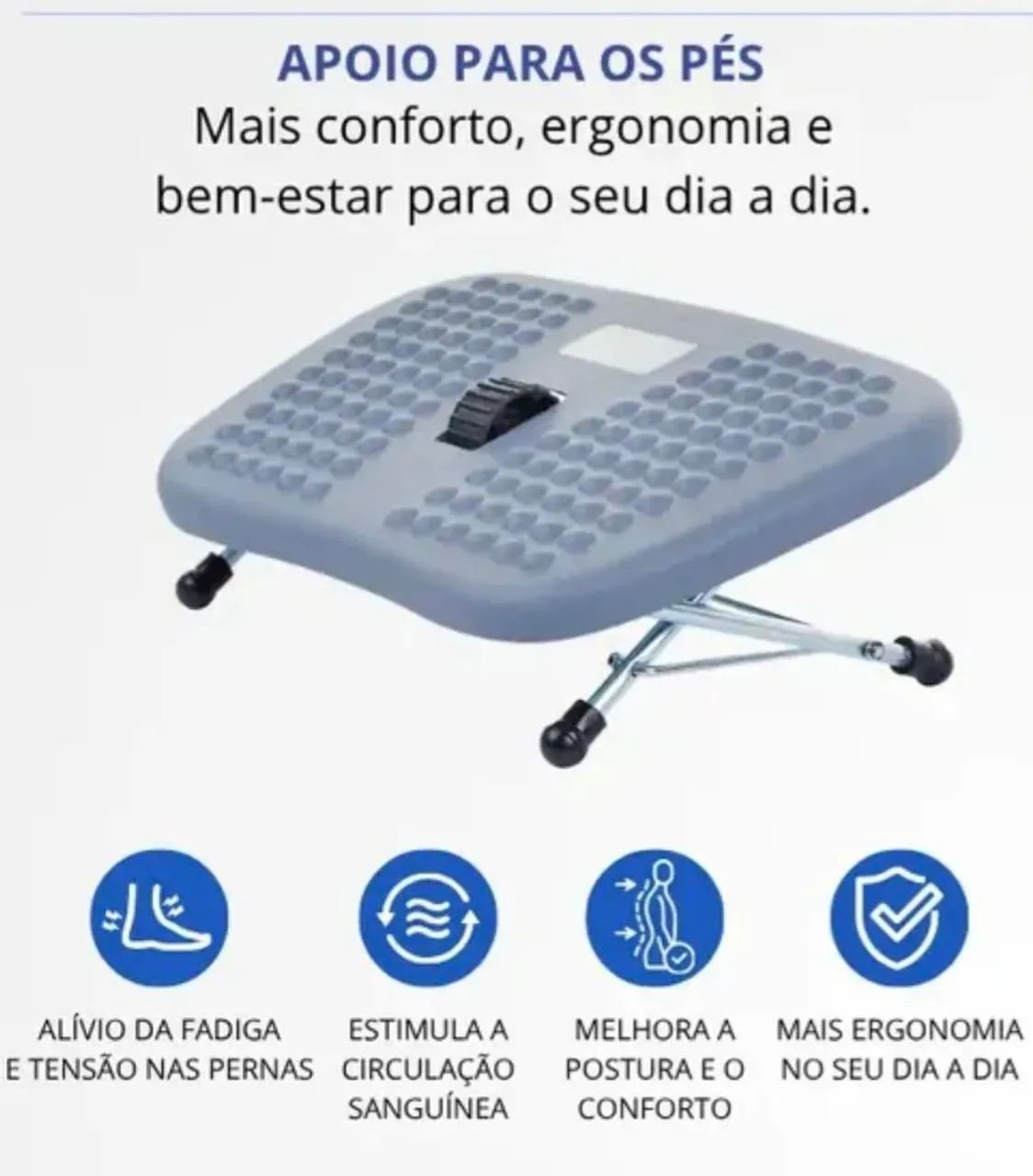  Apoio Ergonômico para os Pés com Roldana Central - Foto 5