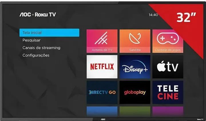 Smart tv 32 polegadas nova 1 mês de uso 