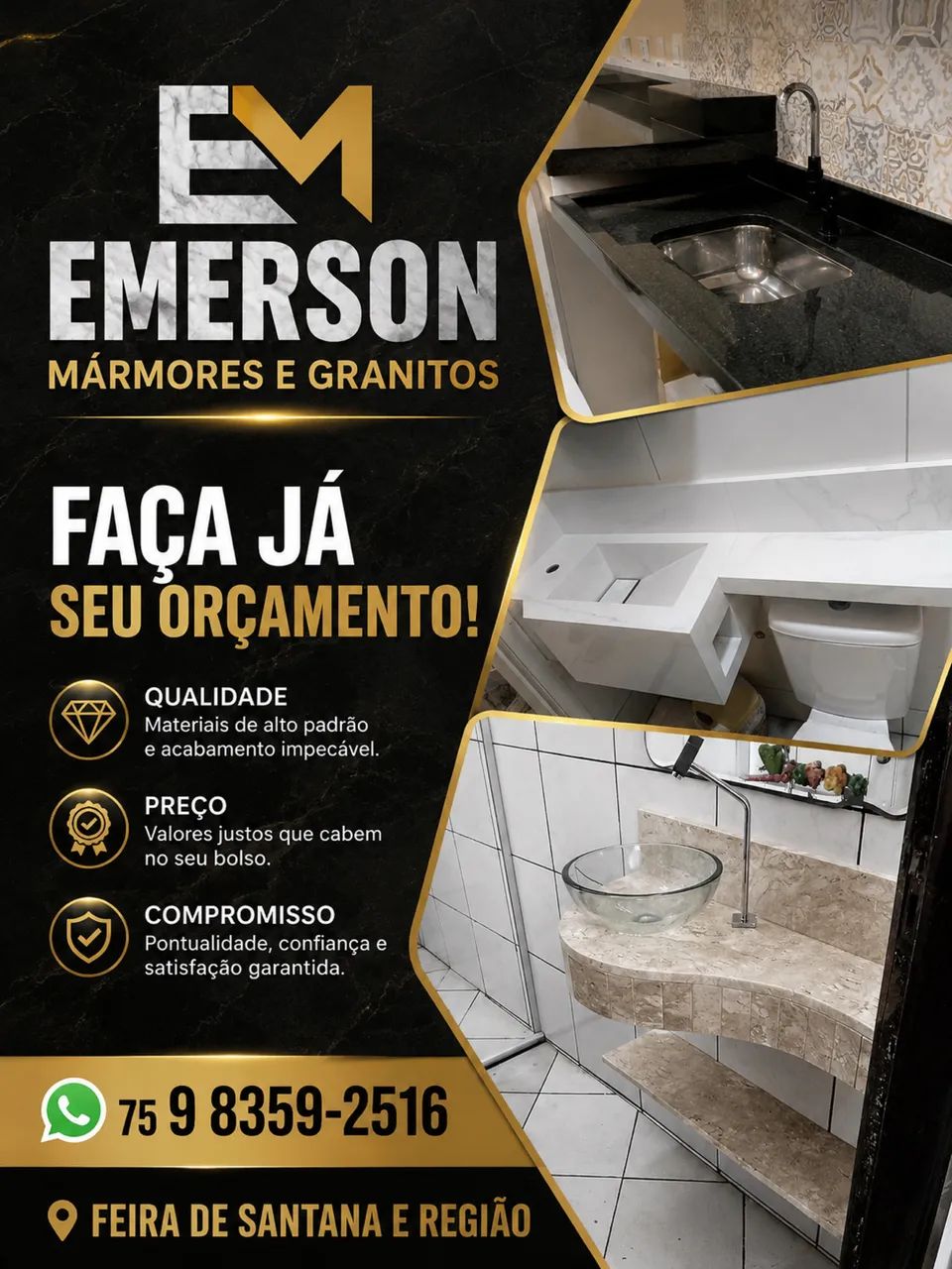 Serviços em mármores e granitos 