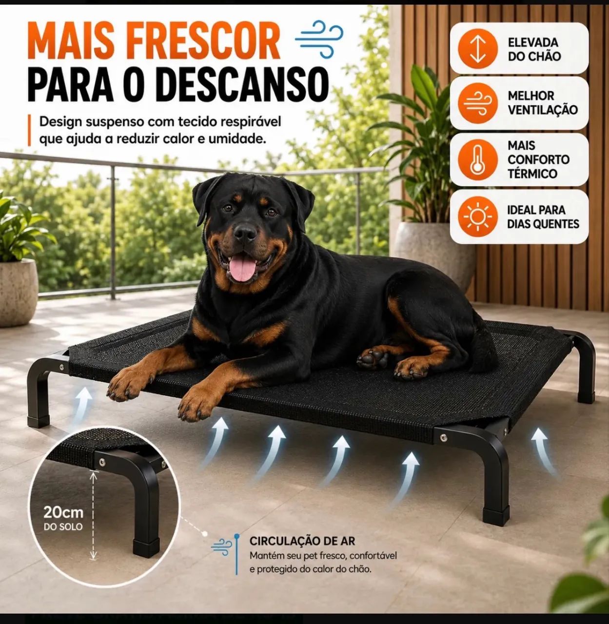 Cama Suspensa para Cachorro 