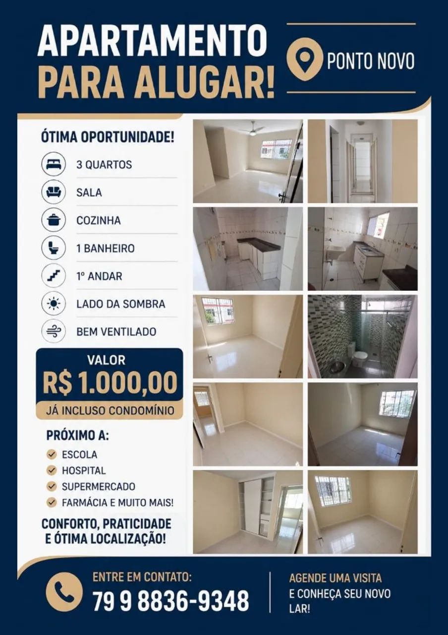 Alugo Apartamento 1° Andar
